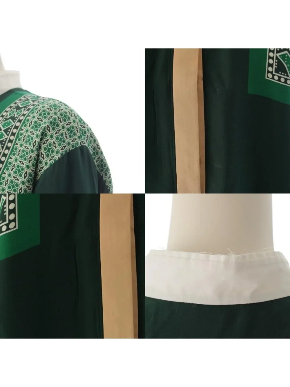 Celine Silk Phoebe Philo Runway Era All Over Pattern Dress Scarf Long Sleeve